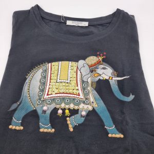T-shirt Elefante nera